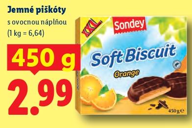 Jemné piškóty s ovocnou náplňou