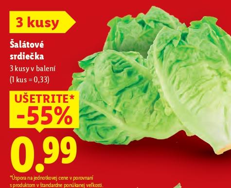 Šalátové srdiečka
