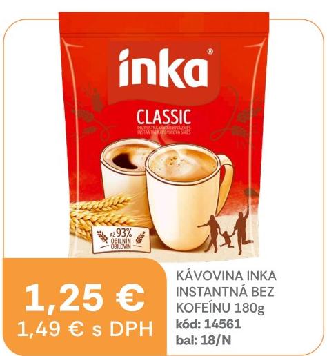 Kávovina Inka instantná bez kofeínu