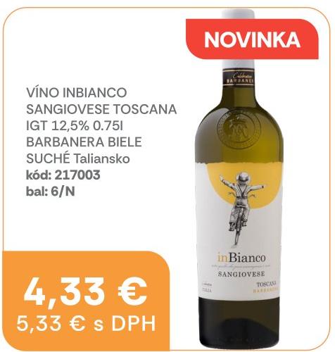 VÍNO INBIANCO SANGIOVESE TOSCANA