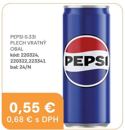 PEPSI 0.33l PLECH VRATNÝ OBAL