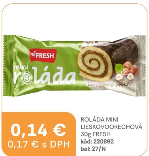 Roláda mini lieskovooriešková