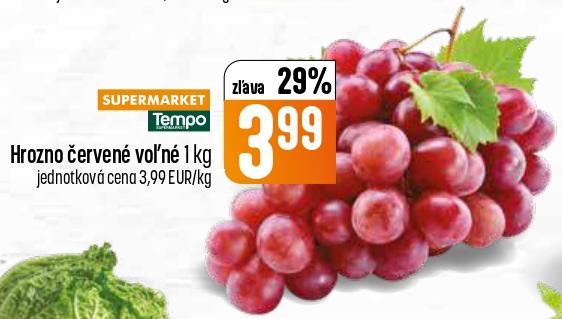 Hrozno červené voľné