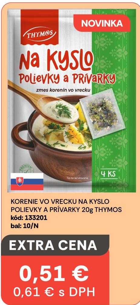 Korenie vo vrecku na kyslo polievky a prívarky