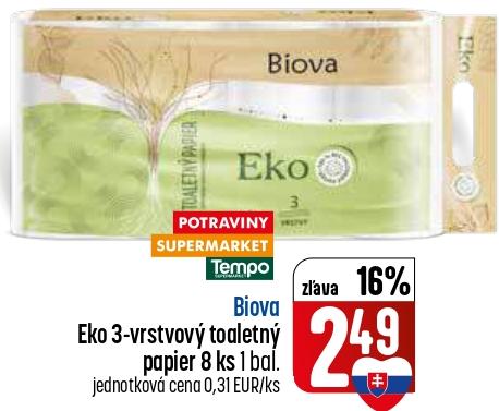 Eko 3-vrstvový toaletný papier