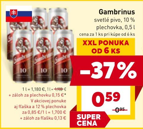 svetlé pivo 10 %