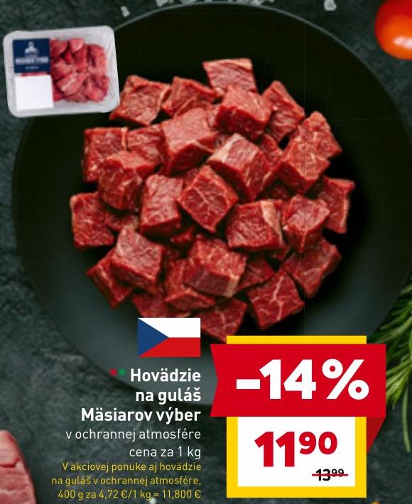 Hovädzie na guláš