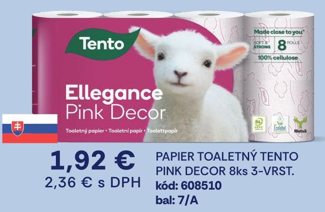 Papier toaletný Tento Pink Decor
