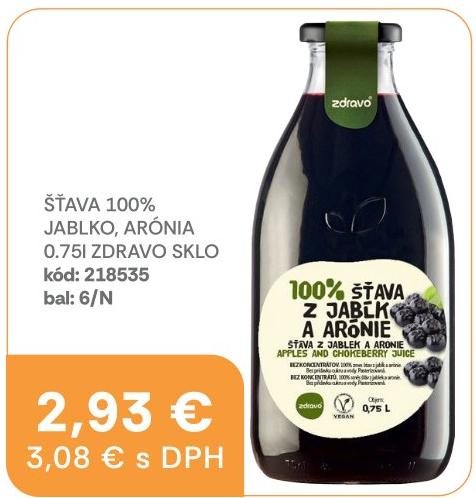 100% šťava jablko, arónia