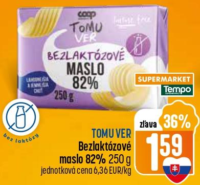 Bezlaktózové maslo 82%
