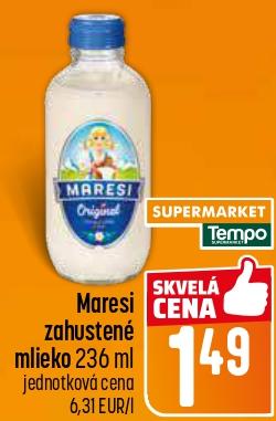 zahustené mlieko