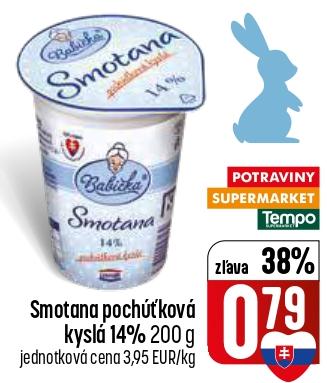 Smotana pochúťková kyslá 14%
