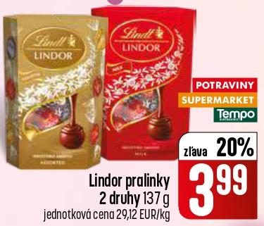 Lindor pralinky