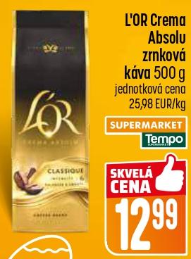 Crema Absolu zrnková káva