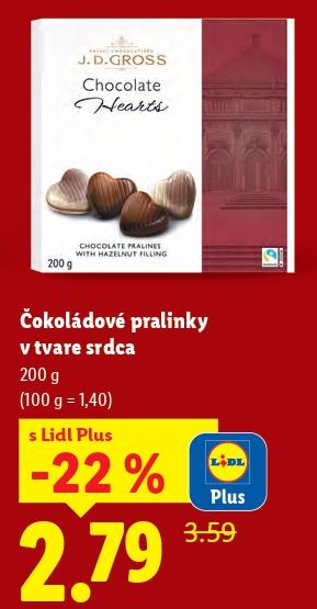 Čokoládové pralinky v tvare srdca