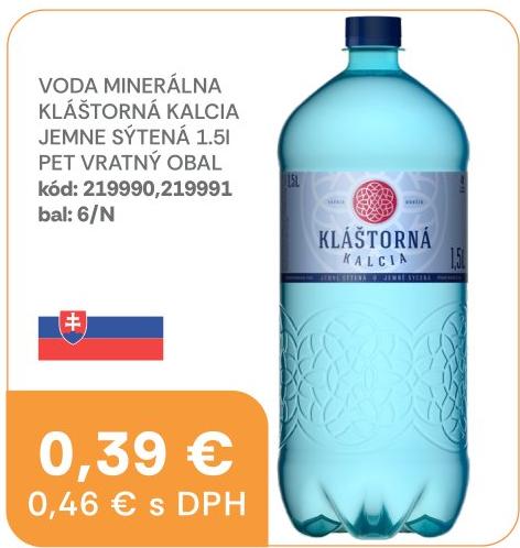 Voda minerálna jemne sýtená