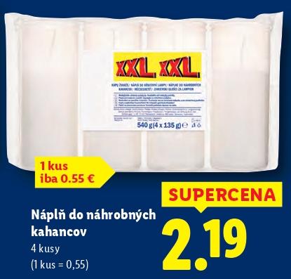 Náplň do náhrobných kahancov