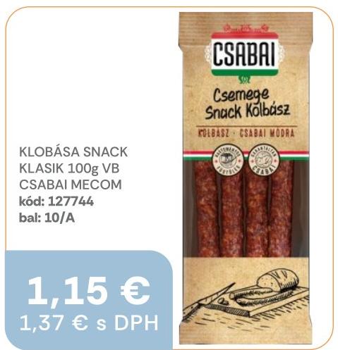 Klobása Snack Klasik