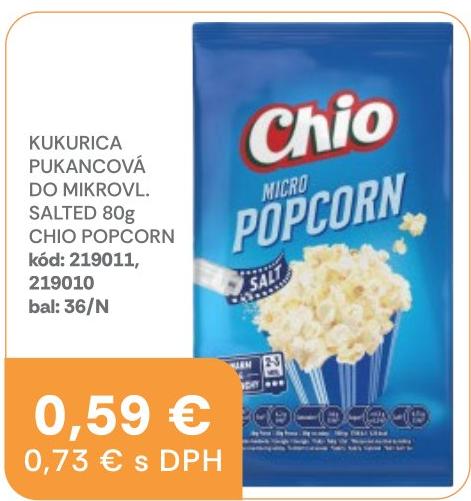 Kukurica pukancová do mikrovln. Salted