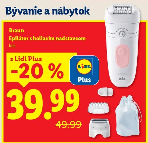 Epilátor s holiacim nadstavcom