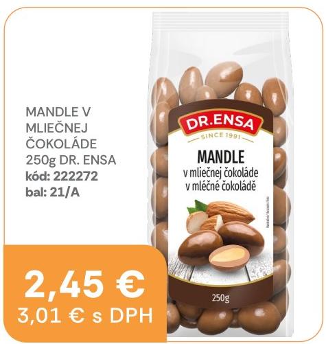 Mandle v mliečnej čokoláde