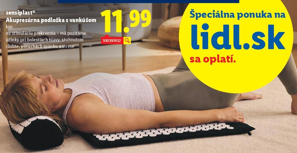 Akupresúrna podložka s vankúšom
