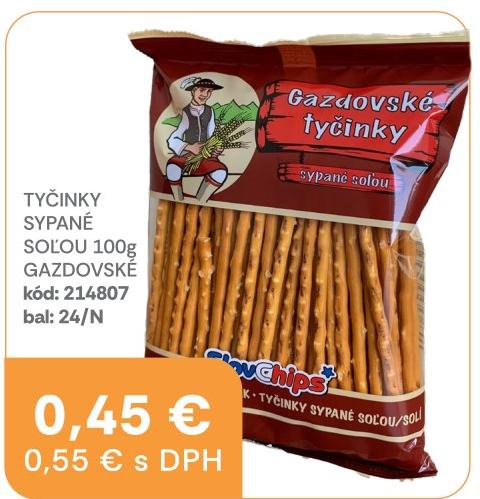 Tyčinky sypané soľou Gazdovské