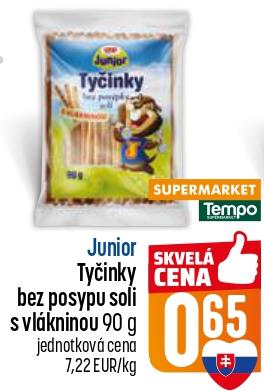 Tyčinky bez posypu soli s vlákninou