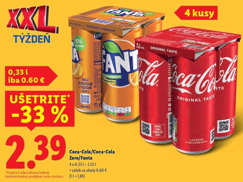 Coca-Cola/Coca-Cola Zero/Fanta