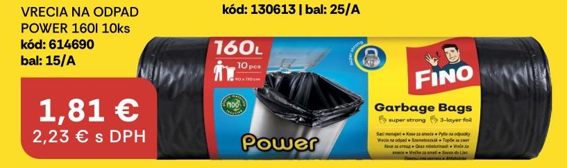 VRECIA NA ODPAD POWER 160l 10ks