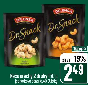 Kešu orechy 2 druhy