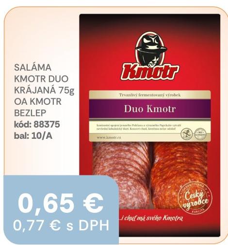 Saláma Kmotr Duo krájaná