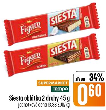 Siesta oblátka 2 druhy