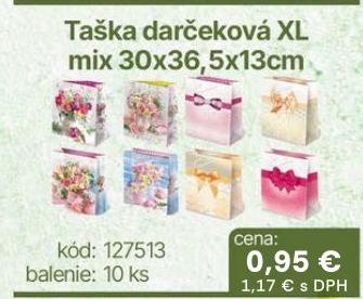 Taška darčeková XL mix 30x36.5x13cm