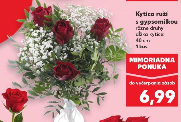 Kytica ruží s gypsomilkou