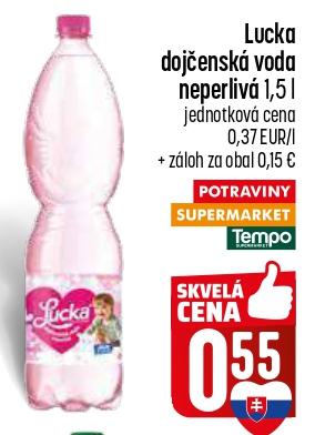 dojčenská voda neperlivá