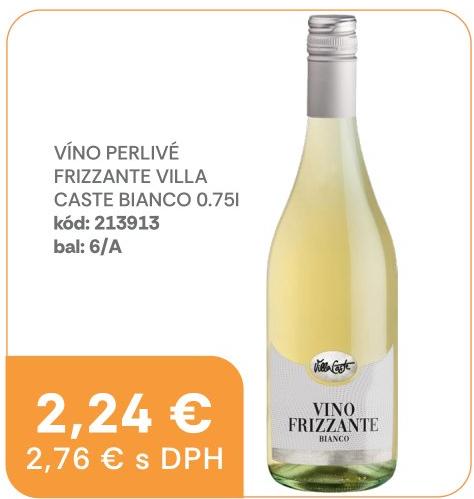 Víno perlivé Frizzante Villa Caste Bianco