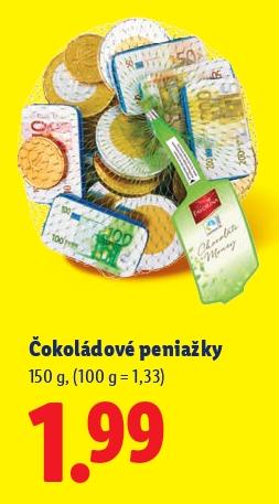 Čokoládové peniažky
