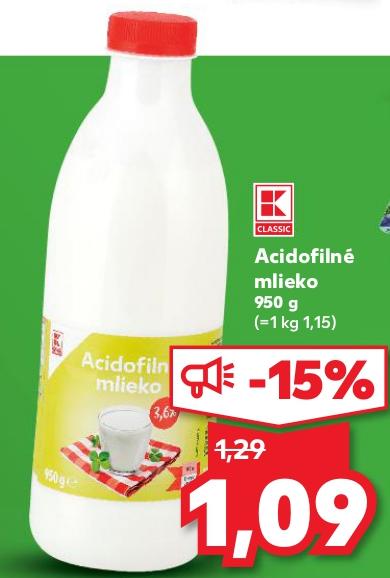 Acidofilné mlieko