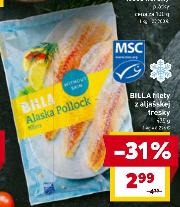filety z aljašskej tresky