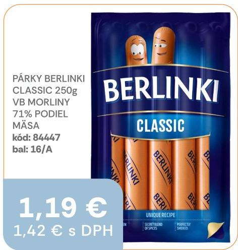 Párky Berlinki Classic