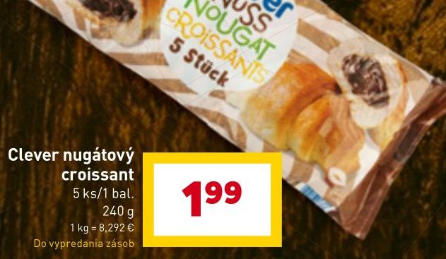 nugátový croissant