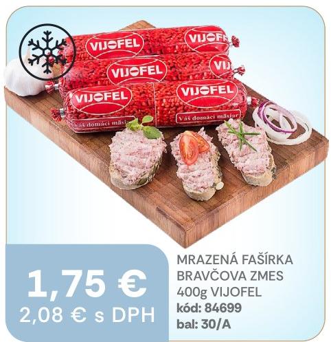 Mrazená fašírka bravčová zmes