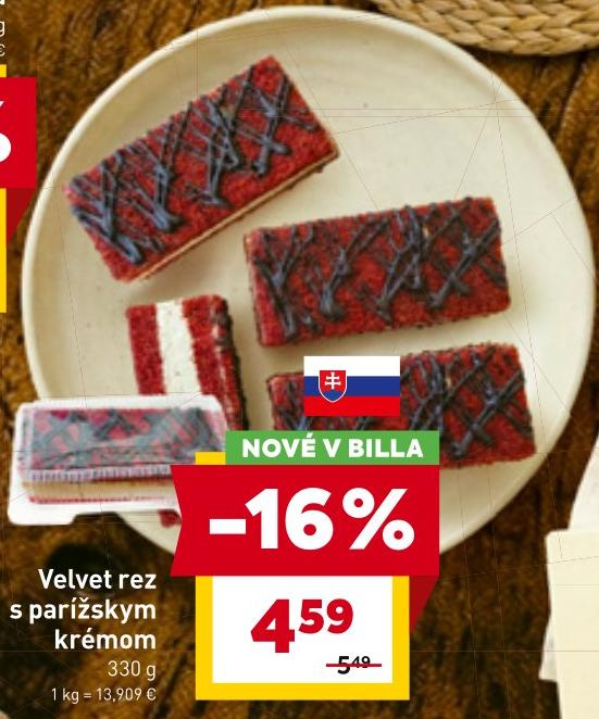 Velvet rez s parížskym krémom