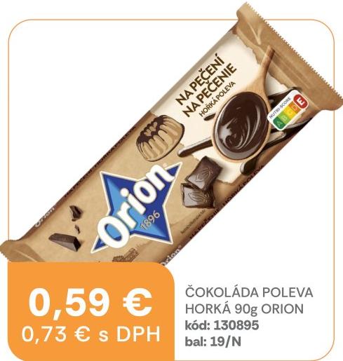 Čokoláda poleva horká 90g
