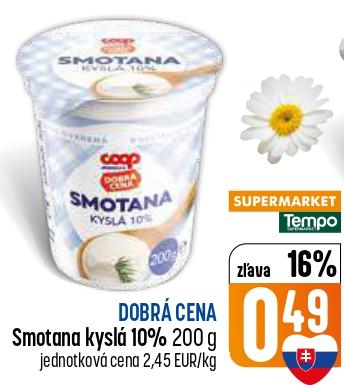 Smotana kyslá 10%
