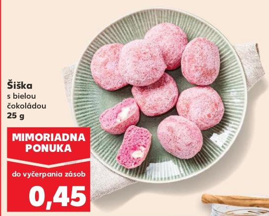 Šiška s bielou čokoládou
