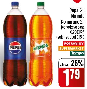 Pepsi 2 l | Mirinda Pomaranč 2 l