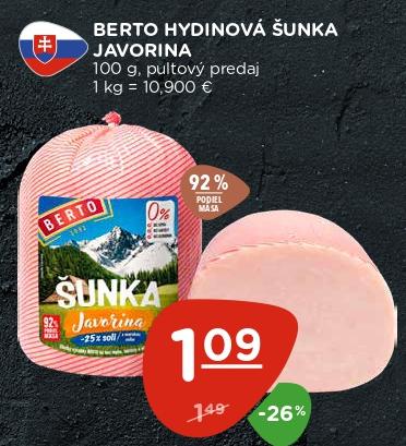 Hydinová šunka Javorina