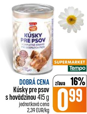 Kúsky pre psov s hovädzinou
